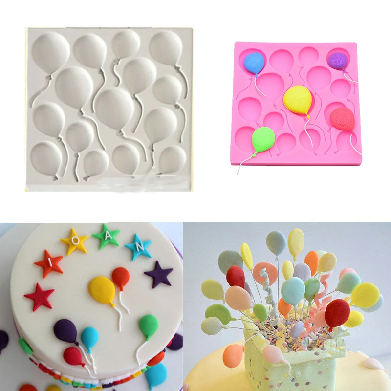 

Baubles Silicone Fondant Balloon Mould Cake Chocolate Decorating Baking Mold DIY Silicone mold