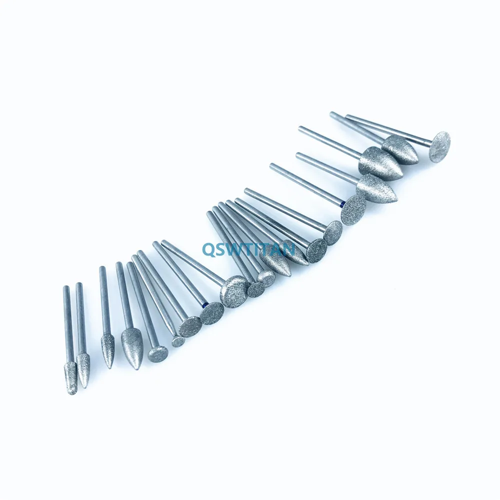 20pcs Dental Polishing 2.35mm Diamond Burs technician polishing tool|Стомотологические сверла и щетки| |