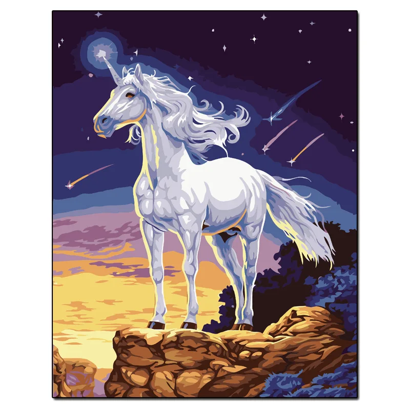 Starlight Единорог алмазная живопись Полный Круглый 5d новая поступления|Алмазная