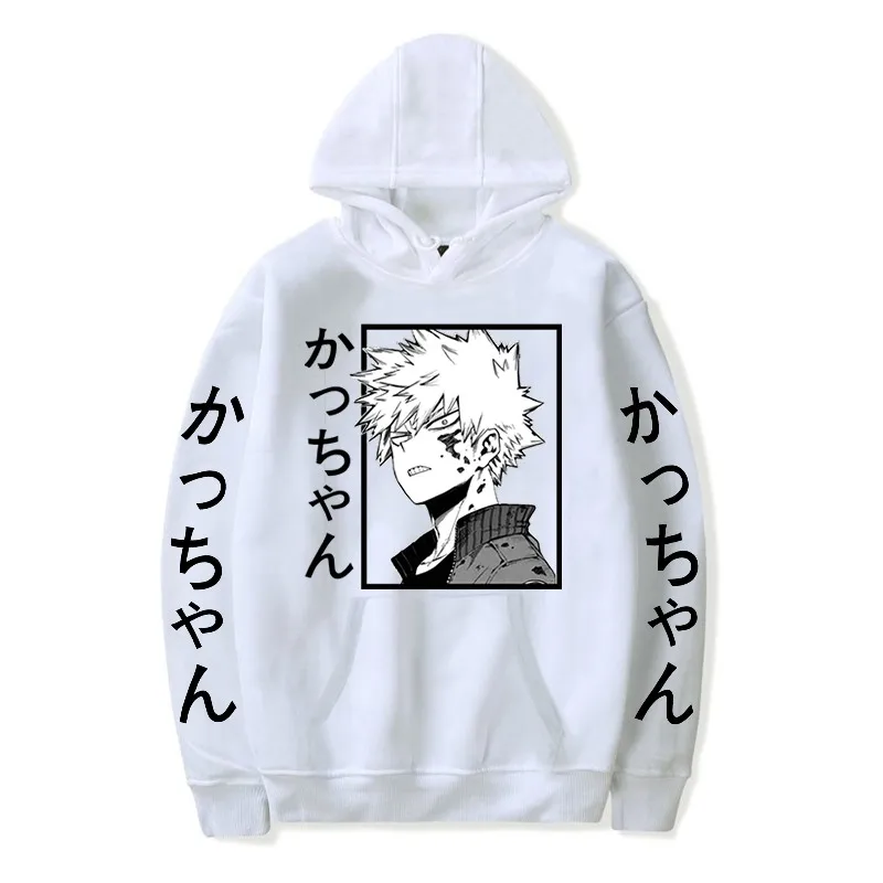 

Толстовка с капюшоном для мужчин и женщин, с длинным рукавом, с рисунком аниме, манга, моя геройская академия, Bakugou, 2021