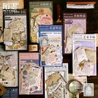 45 шт. время серии Винтаж журнал канцелярские наклейки деко с клейким этикетком планировщик для скрапбукинга наклейки Ретро туристические наклейки
