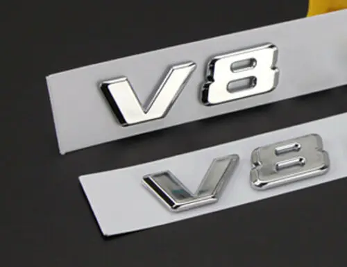 2 шт. V8 буквы эмблема значка на багажник Стикеры 2 шт. для бензамид