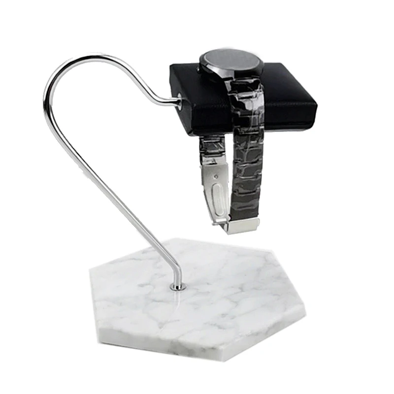 

White Marble Watch Stand PU Leather Watch Display Stand New Watch Stand Storage Rack