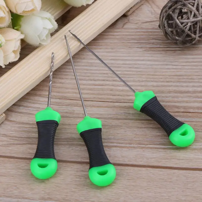 Комплект из 3 предметов уличная рыболовная приманка иглы Такелажный инструмент