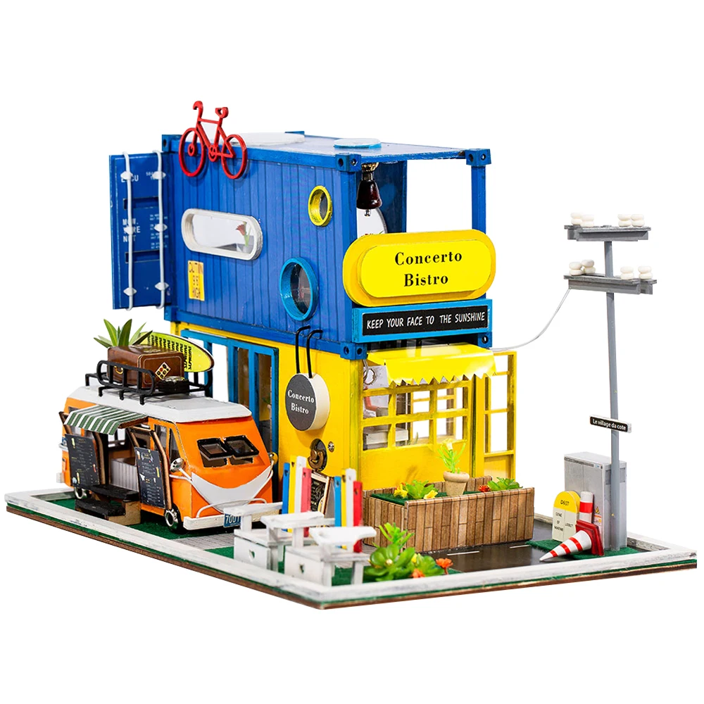 Миниатюрный Кукольный домик сделай сам Конструкция контейнера с кейтерингом