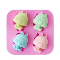 4 even squirrel rice cake mold diy hand soap mold silicone cake mold pudding mold baking tools cakes silicone molds for baking