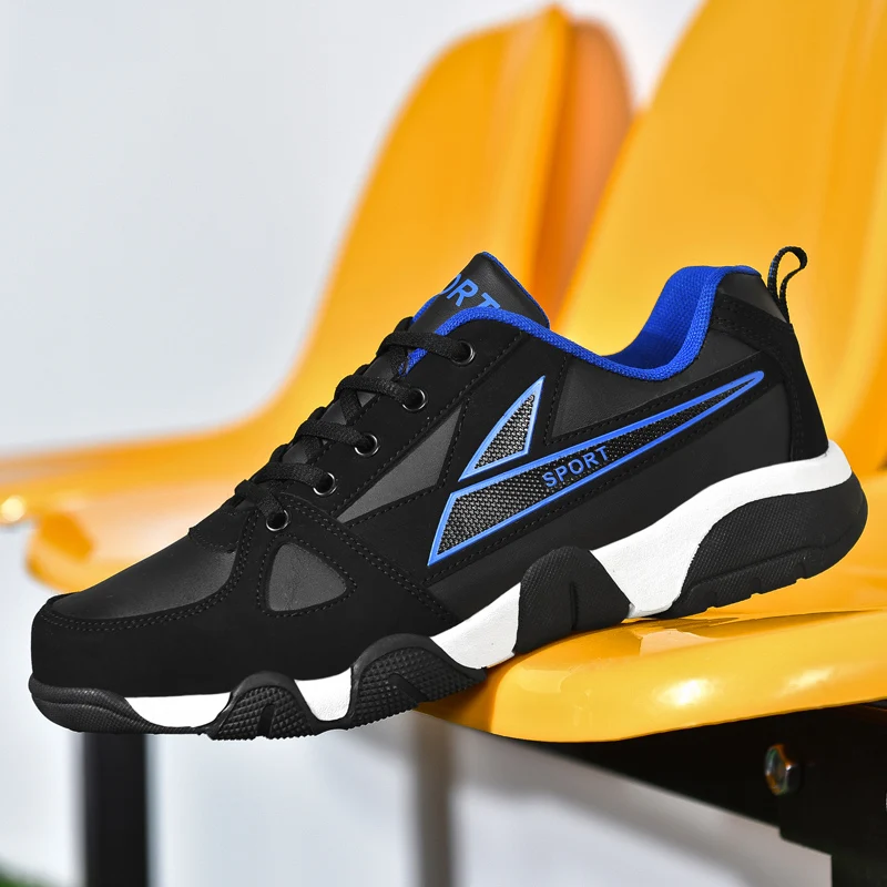 

Air Cushion Sports Casual Shoes Large Size Men's Shoes 46 Lovers Trendy Running Shoes Blue Patchwork Walking Jogging Shoe