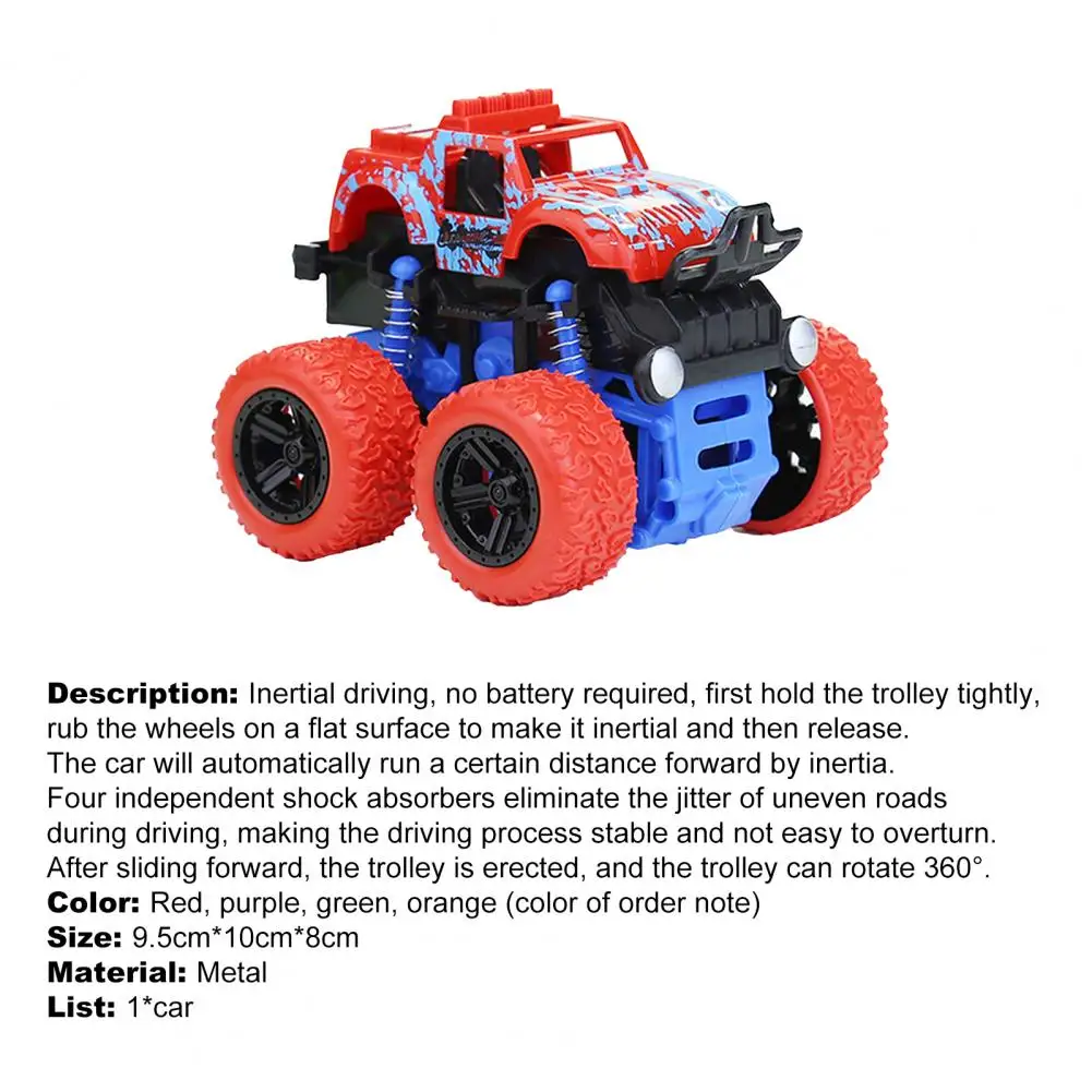 

Stunt Car Creative 360-Degree Rotation Four-Wheel Drive Off-Road Vehicle Pullback Toy Birthday Gift Friction for Holiday