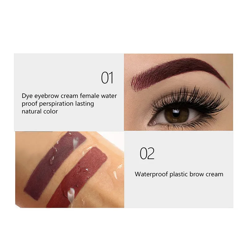 Водонепроницаемый трафарет для бровей натуральная форма тени с печатью Палитра