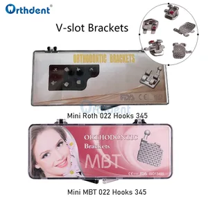 20 шт.комплект Стоматологические Ортодонтические Скобы вертикальные металлические скобы для зубов Mini Roth MBT 022 крючки 345 материалы для стоматолога