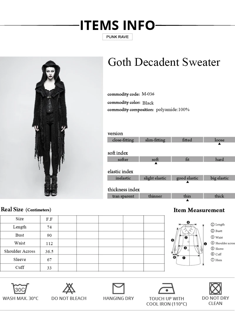 Женский Длинный тренчкот в стиле панк-рейва готический с асимметричными дырками