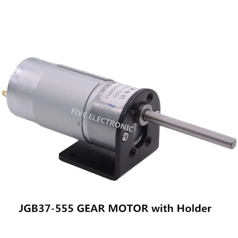 JGB37-555 12V24V редуктор DC мотор 52 мм длинный вал держатель кронштейн Высокая мощность