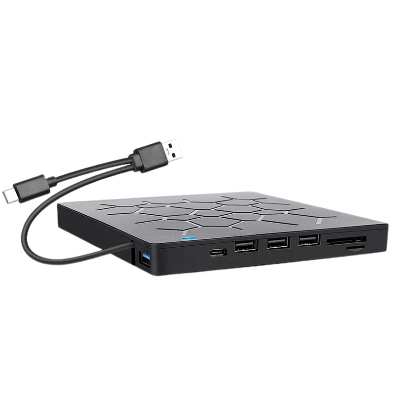 

NEW-External DVD Drive, USB 3.0 CD DVD Burner for Laptop, Type-C CD/DVD ROM +/-RW Optical Disk Drive with 4 USB Ports