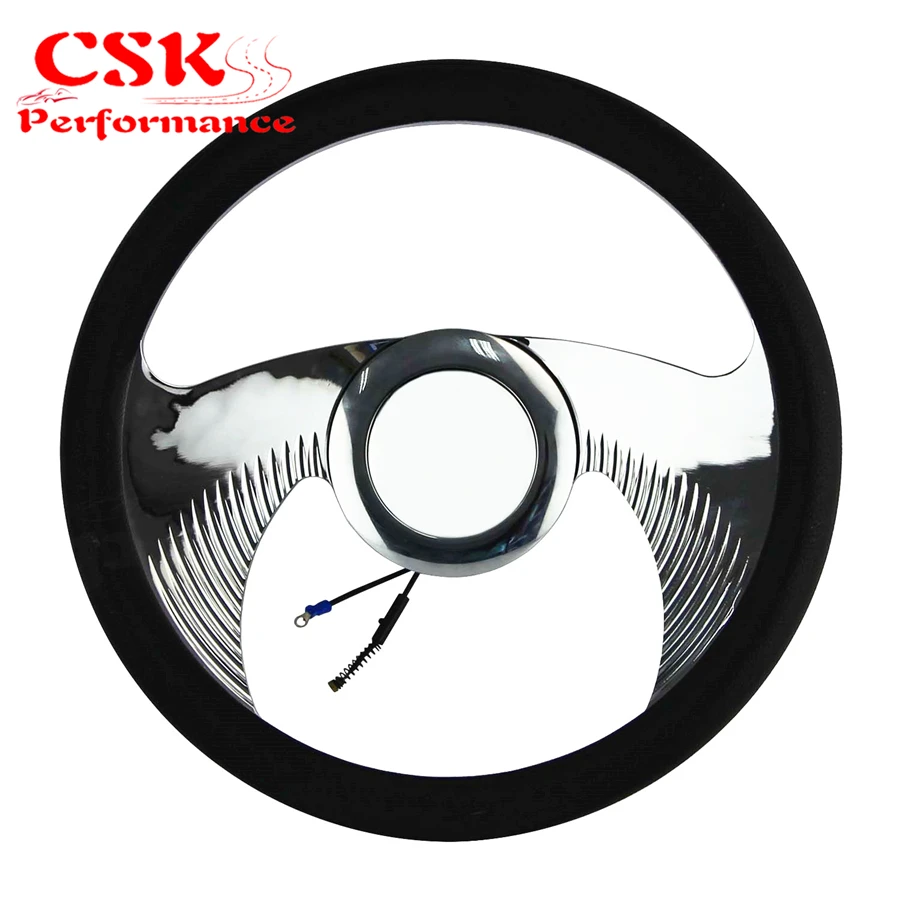 9 болтовое алюминиевое полуобмоточное рулевое колесо 14 дюймов + кнопка гудок и