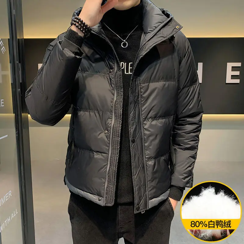 

Short Down Jacket Men 's 2021 Winter New Korean Youth Thick Warm Jacket