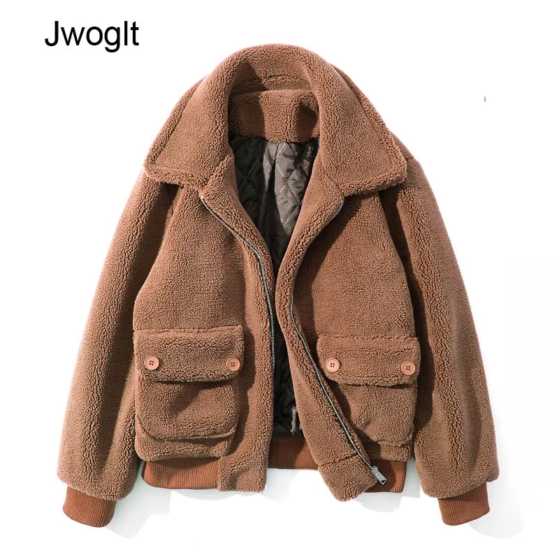 Зимняя теплая толстая шерсть ягненка повседневная куртка мужская плюшевая