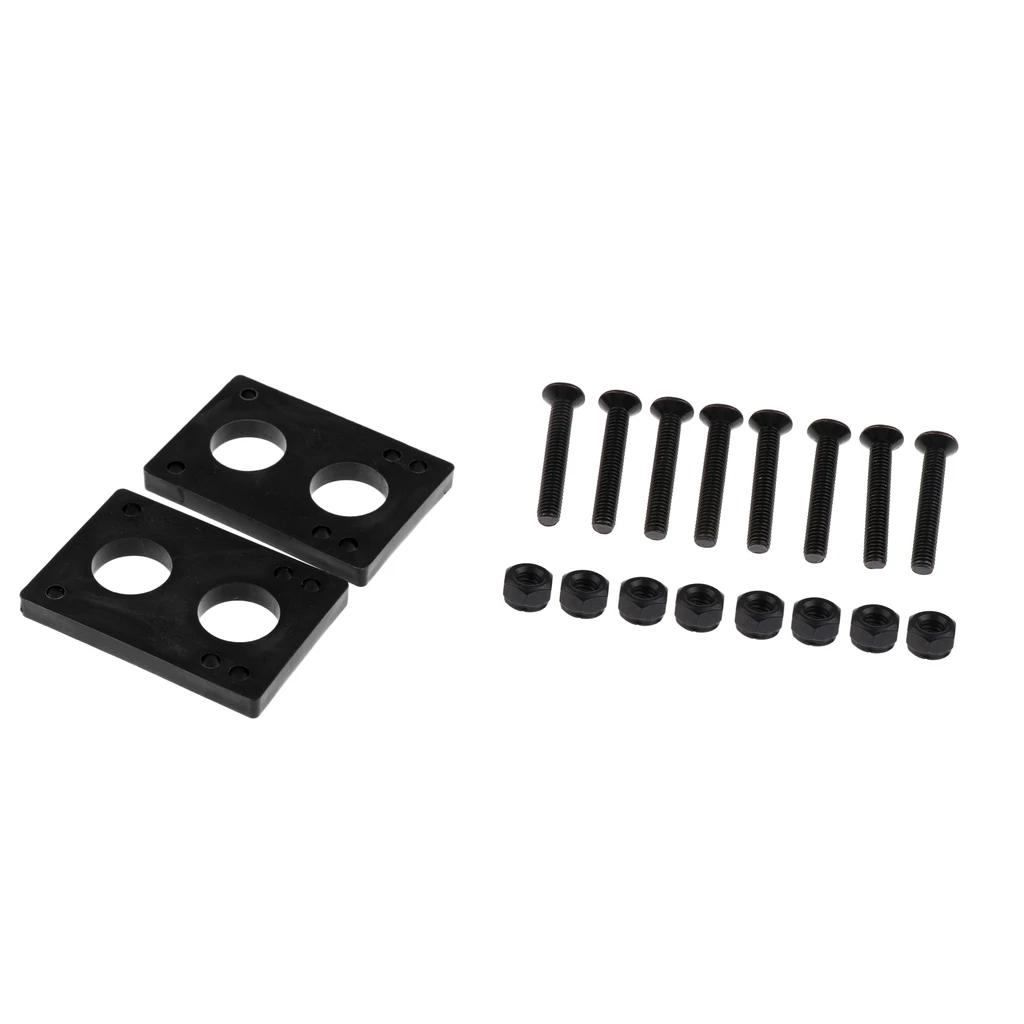 1 пара 8 мм толстые PE стояк подушечки & парами углеродного Сталь болтов гаек черный