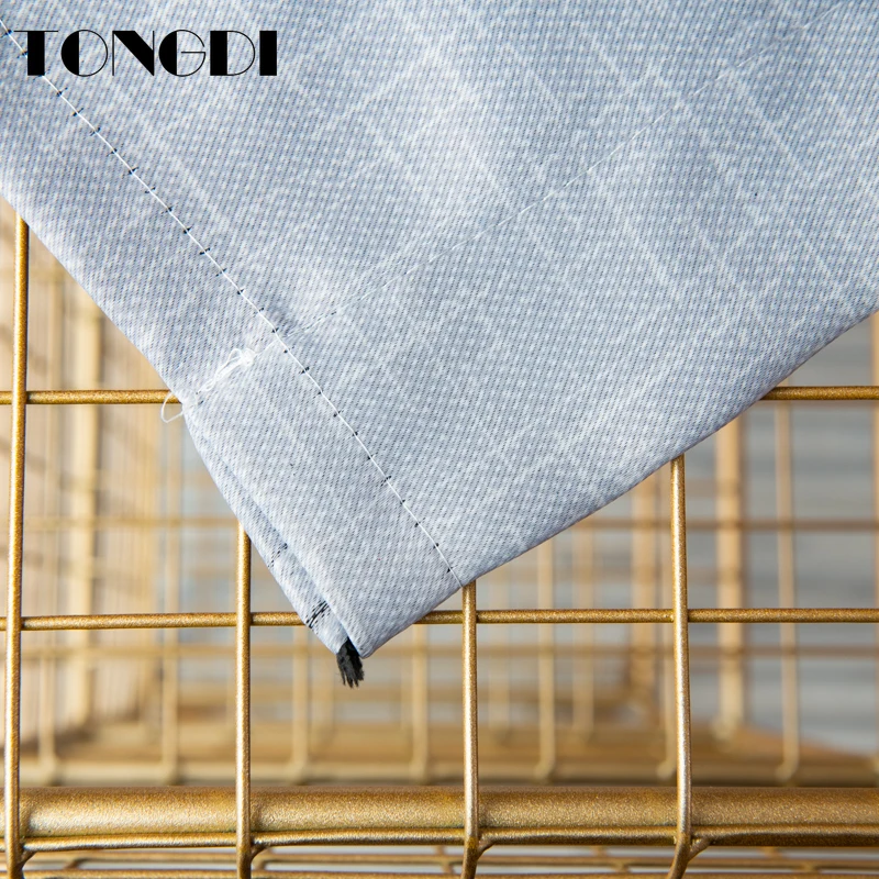 Элегантные светонепроницаемые шторы TONGDI с цветочным принтом и листьями дерева