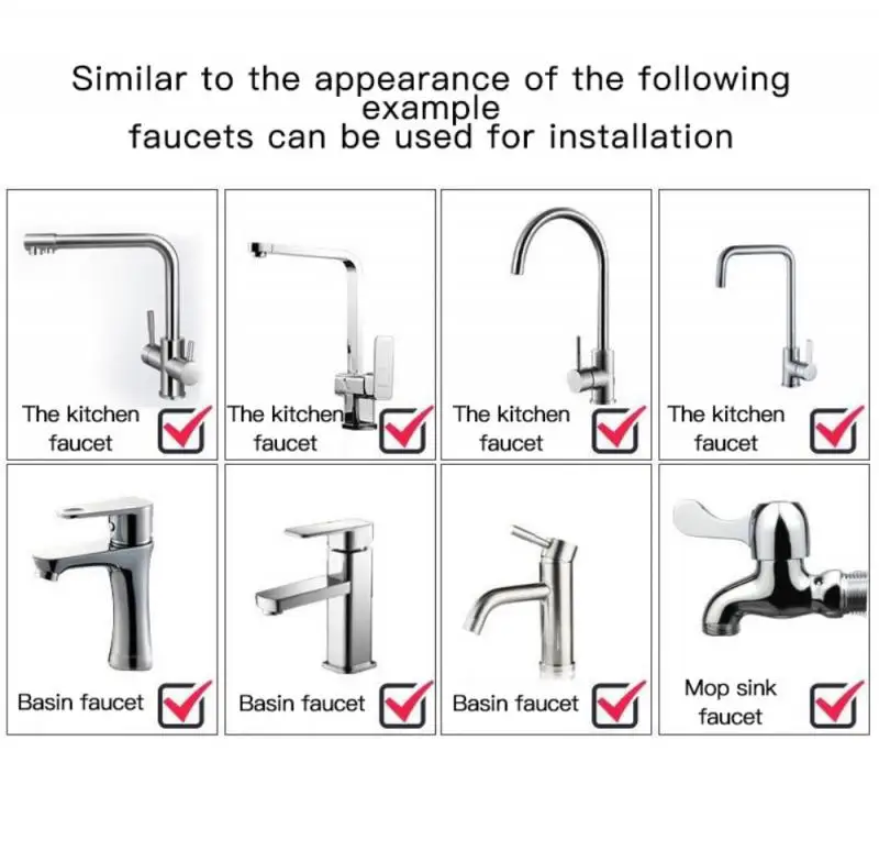 

Movable Kitchen Tap Universal Splash Filter Faucet Spray Head Anti Splash Filter Bathroom Faucet Water Saving Nozzle Sprayer