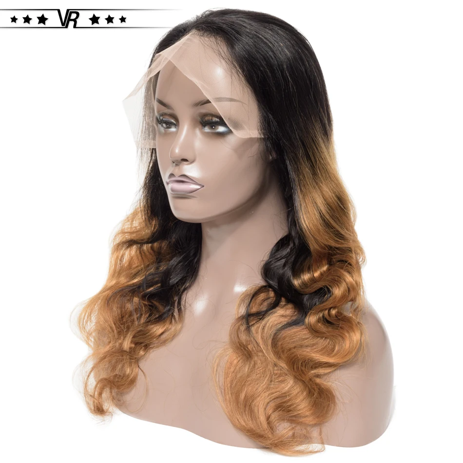 

Парик из натуральных волос с эффектом омбре, 100% бразильские волосы 1B/27 цветов