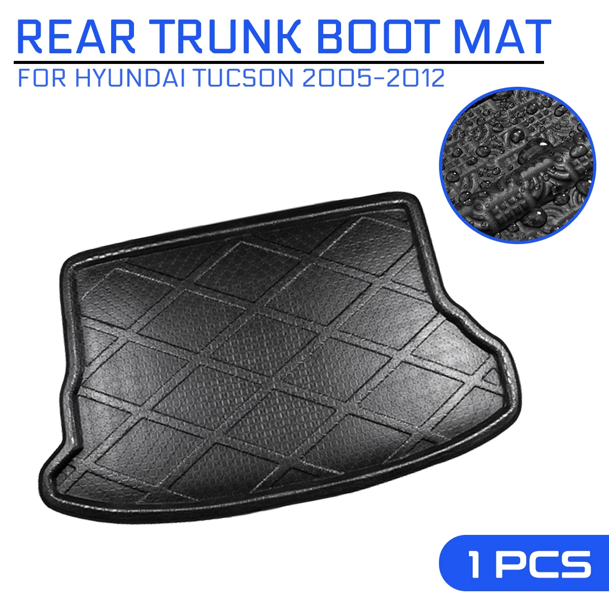 Для Hyundai Tucson 2005 2006 2007 2008 2009 2012 автомобильный напольный коврик Ковер задний