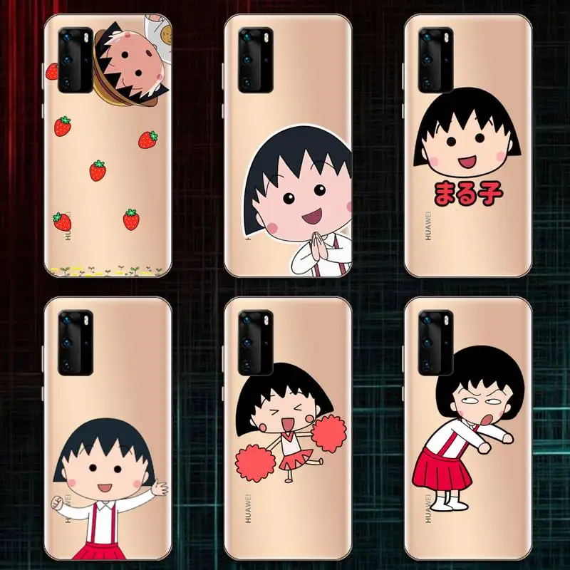 

Chibi Maruko cute cartoon Phone Case Transparent for Huawei honor A X V 9 8 10 20 I S max note pro mate lite