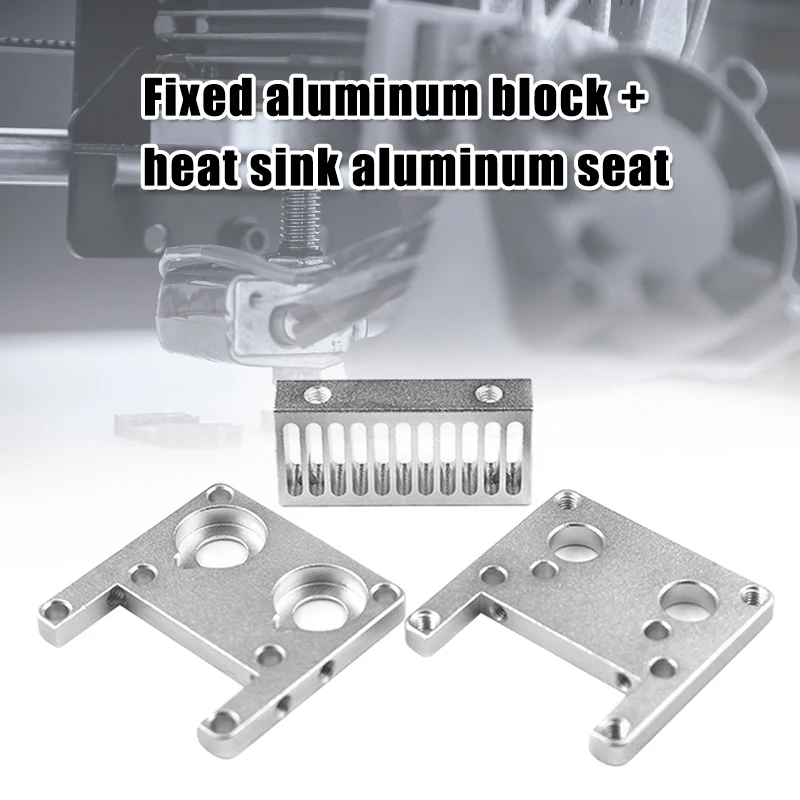 Экструдер Горячий Конец алюминиевый теплоотвод блок + монтажные скобы детали для