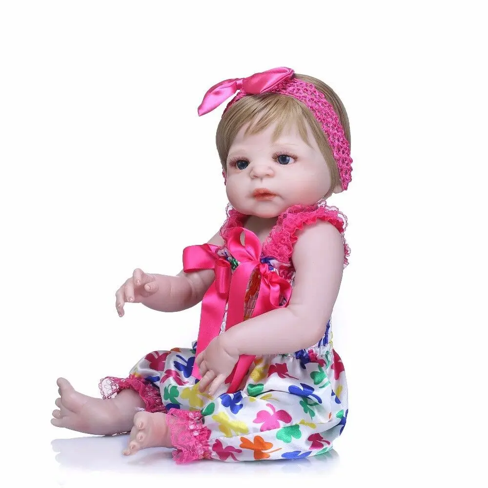 

22'' Reborn Baby Dolls Full Vinyl Silicone Newborn Girl Handmade Waterproof Gift Girl Toys For Kids Toddler Boy Toys