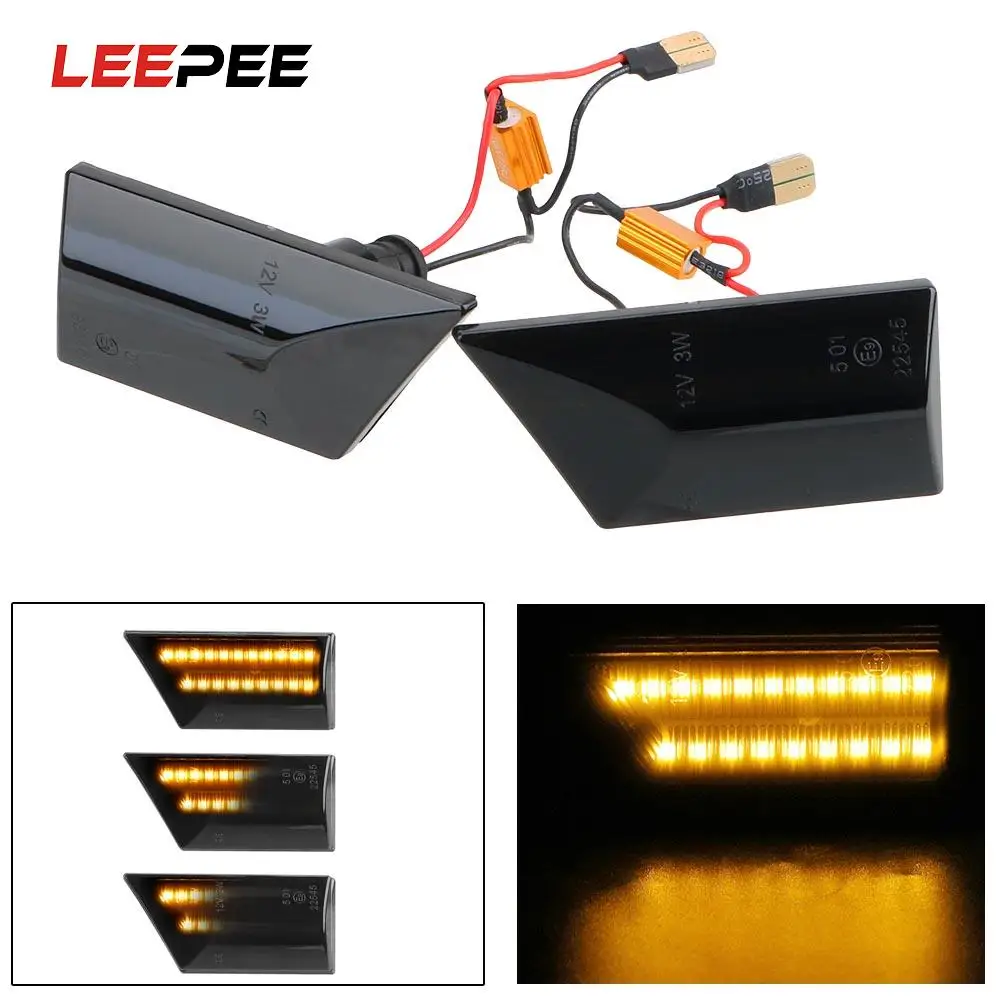 

СВЕТОДИОДНЫЙ Автомобильный динамический боковой маркер, сигнальный светильник с поворотом, пара, проточный водяной светильник для Opel Vectra C ...