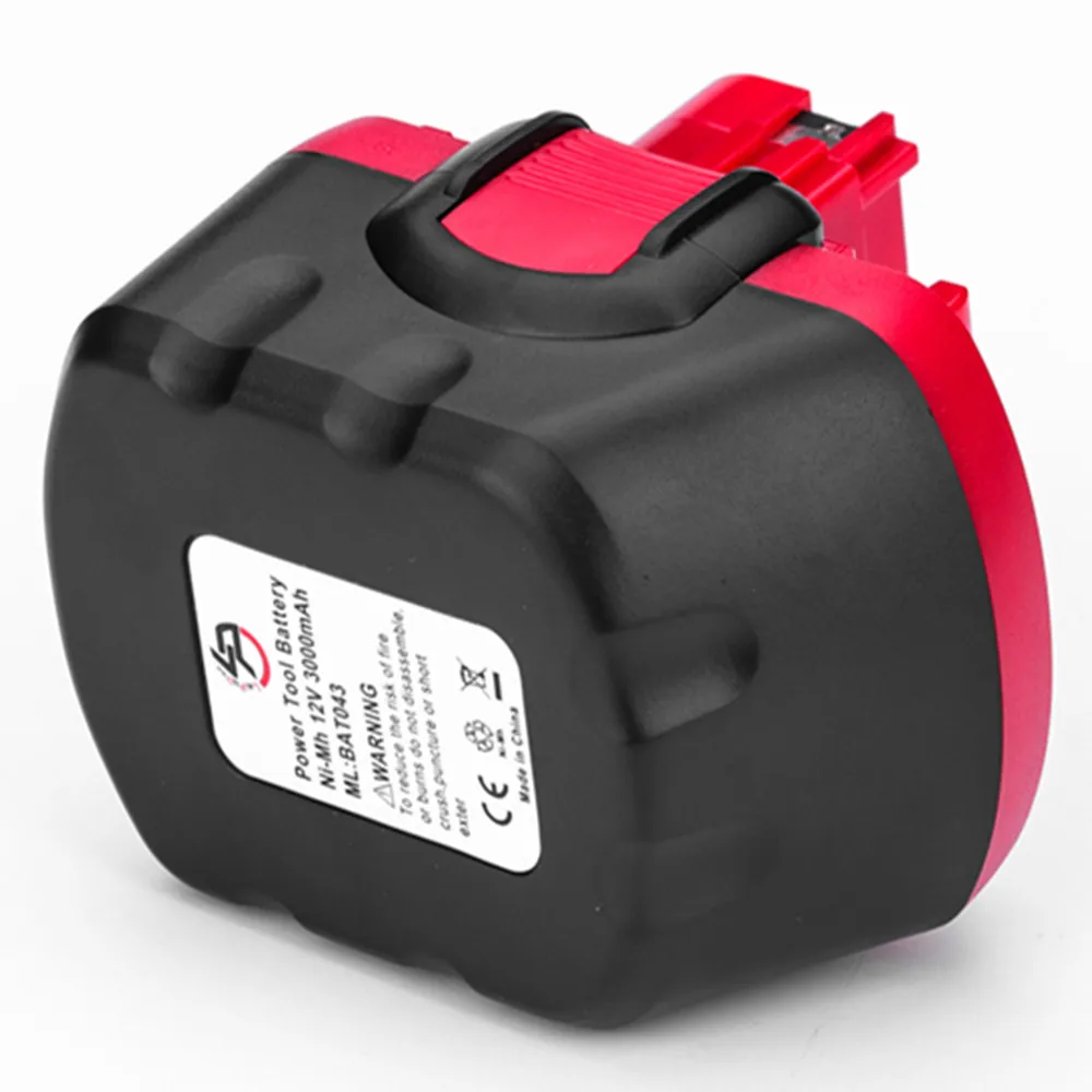 12 V 2.0Ah 3.0Ah NI CD/MH Перезаряжаемые Батарея для BOSCH GSR PSR PAG VE 2 BAT043 BAT045 607 335 709 697|12v pb battery|12v