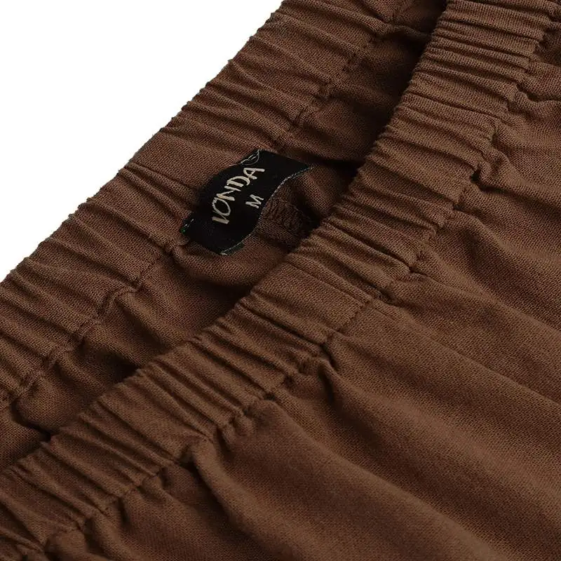 

Elegant Jumpsuits Women Overalls Ladies Office Pants Casual Long Sleeve Playsuits 2021 VONDA 5XL Harem Pants Long Trousers