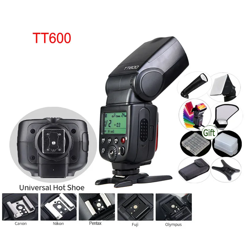 GODOX TT600 GN60 вспышка светильник Master Slave Speedlite 2,4G Беспроводная система для DSLR камеры Canon Nikon Pentax Olympus Fuji sony - Цвет: TT600 Universal