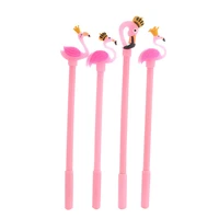 24pcs lovely crown flamingo neutral pen cartoon gel pens creative office signature pen stationery kawaii school supplies