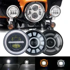 Круглый 7 дюймов светодиодные фары для BMW девять лет 2014-2018