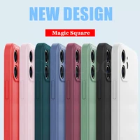 for iphone 13 pro case magic square silicone anti slip original case for iphone 12 pro max iphone 12 mini iphone se 2020 11 pro