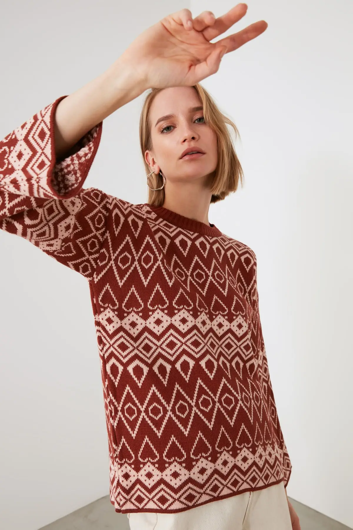 

Trendyol Jacquard Knitwear Sweater TWOAW21KZ2573