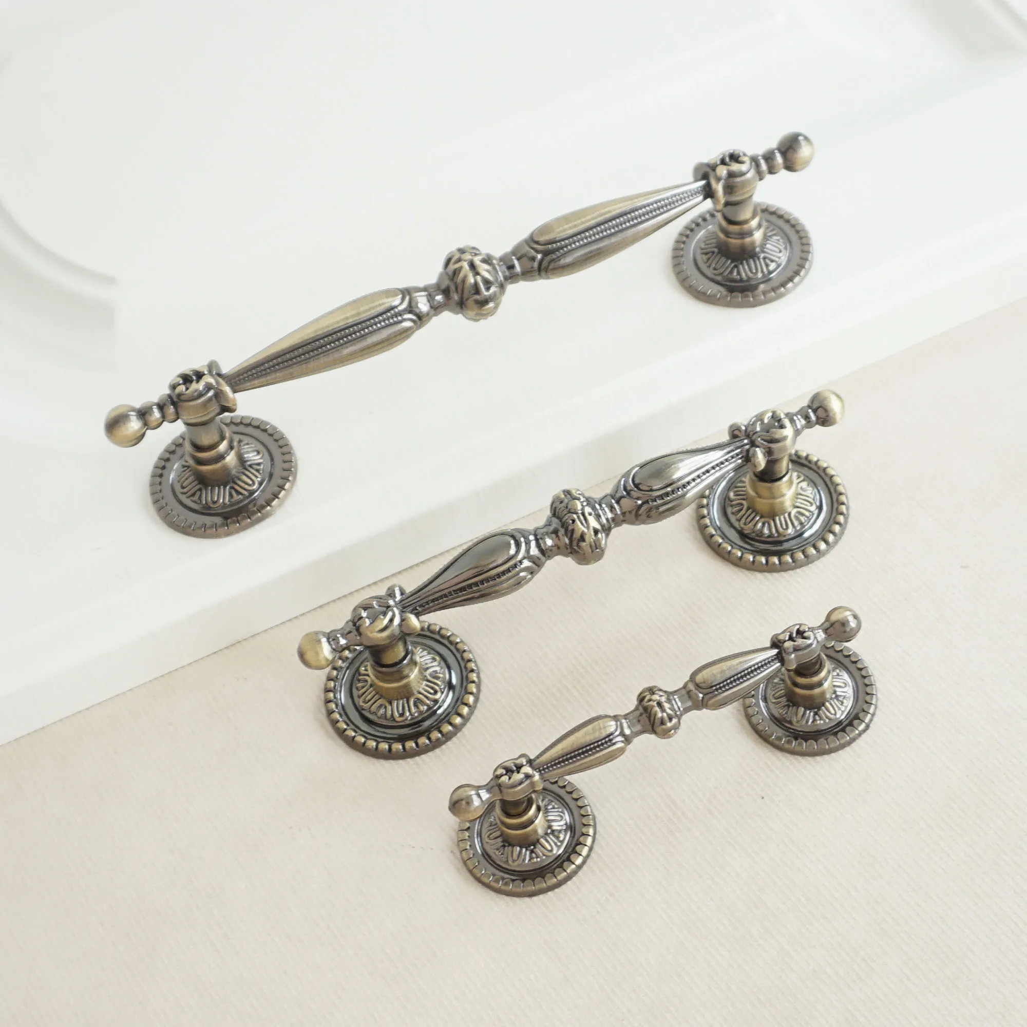 Винтажная ручка для телефонного шкафа выдвижной ящик антикварная бронзовая