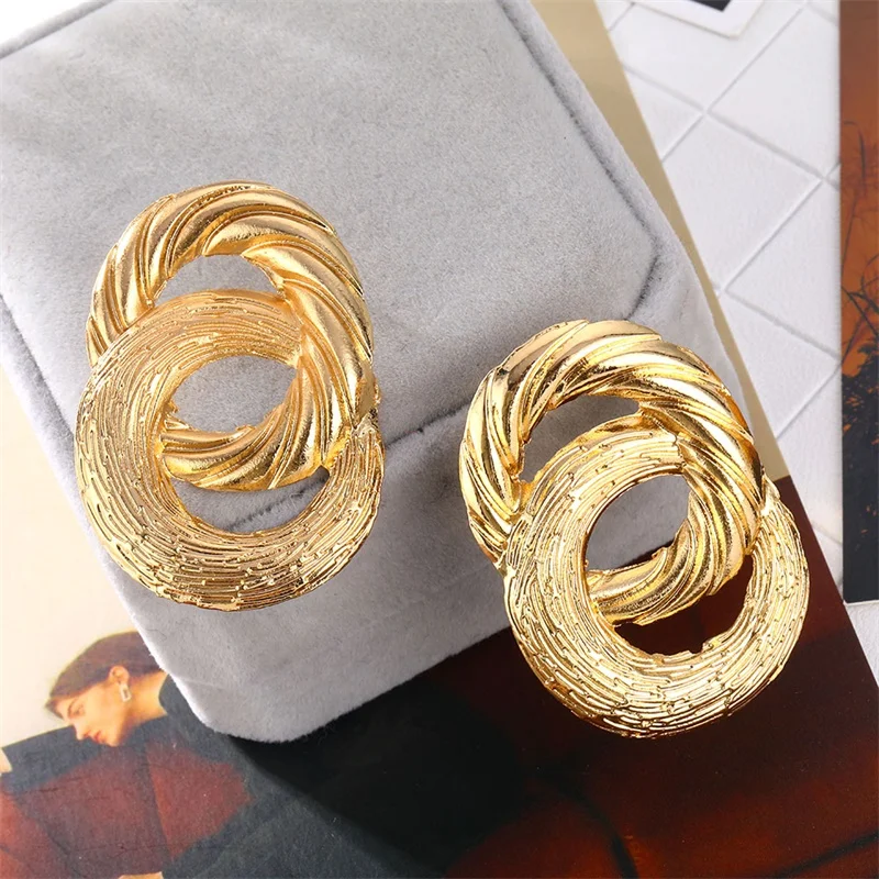 Винтажные висячие серьги подвески для женщин геометрические металлические