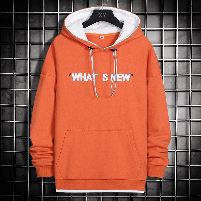 Мужские повседневные толстовки 2021 Осенний флисовый свитшот Мужской пуловер с