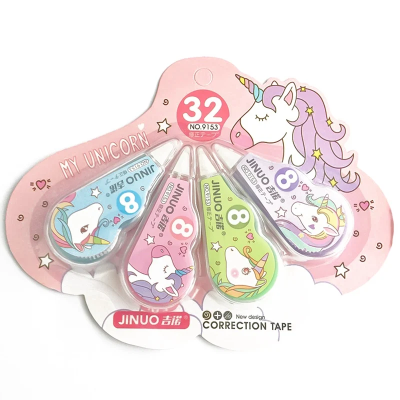

Unicorn Correction Tape Set 4 Pieces Set-Multicolor (random color)Promotional Gift Stationery Student Award School Office Supply