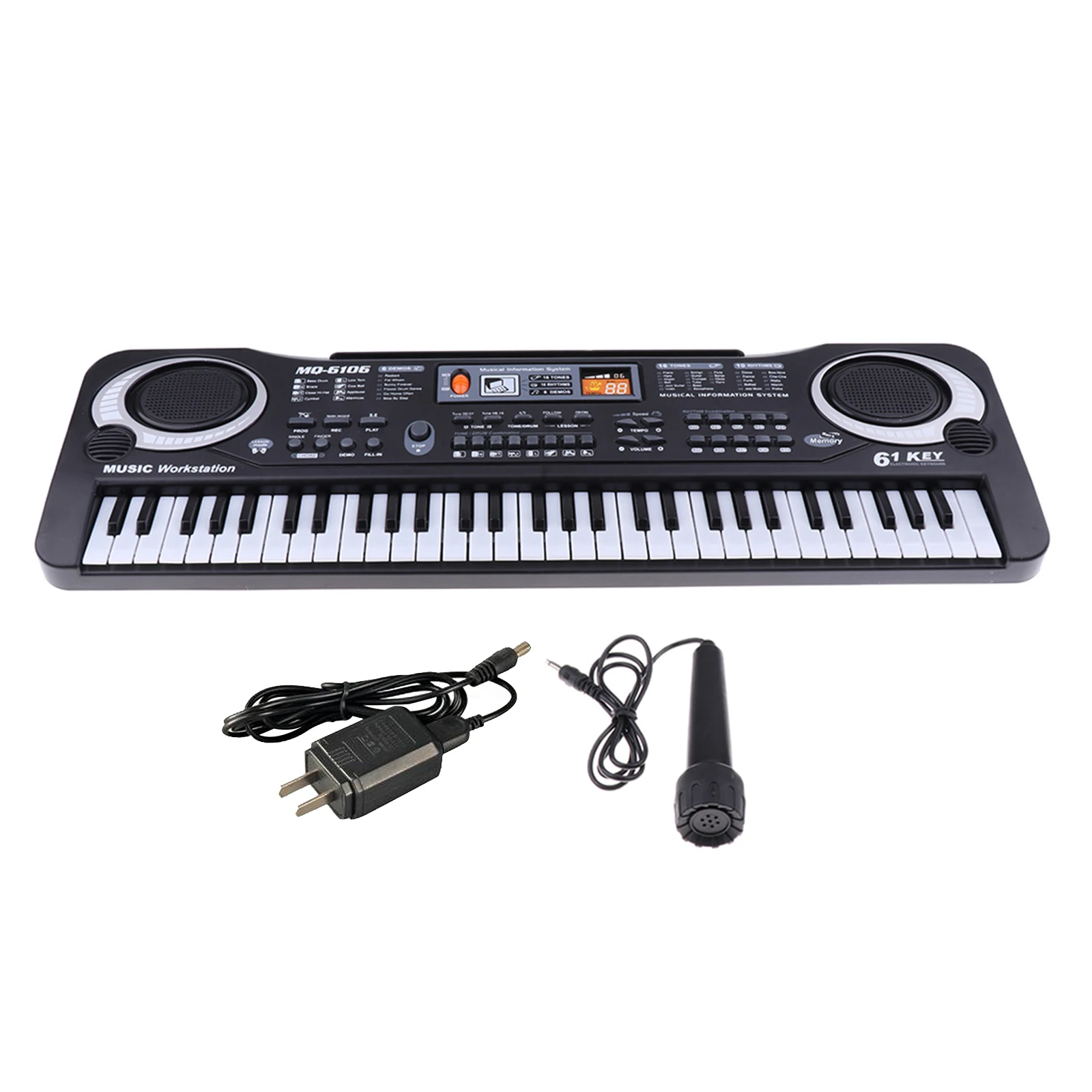 

Digital 61Key Piano Keyboard with Microphone Professional Multifunctional Musical Instruments Kids Music Learning Toys