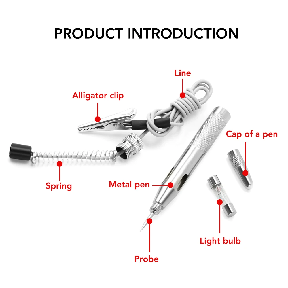 Автомобильный диагностический инструмент DC 6V 12V 24V тестер цепи для Honda civic fit crv accord