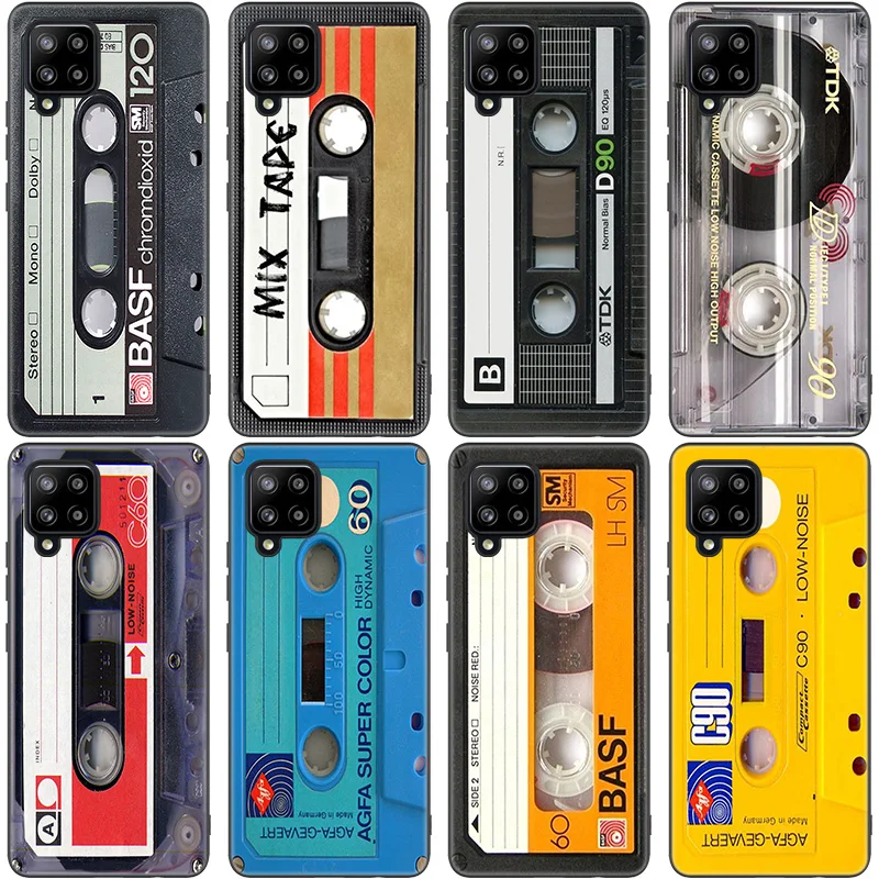

Vintage Cassette tape retro style Case For Samsung Galaxy A12 A02S A22 A32 A52 A72 A71 A51 A41 A31 A21 A11 A50 A70 A10S A20S