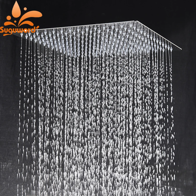 Насадка для душа 16 дюймов квадратная из нержавеющей стали | Обустройство дома