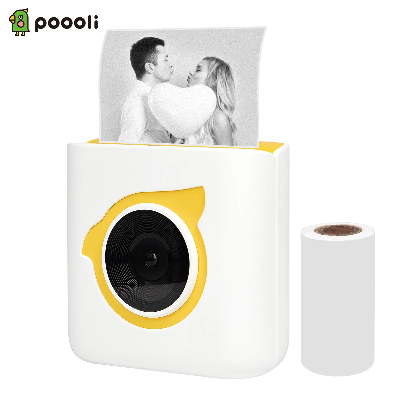 

Poooli L8 Mini Pocket Photo Printer All-in-One Portable Wireless BT Thermal Mobile Printer for Picture Label Memo Study Notes