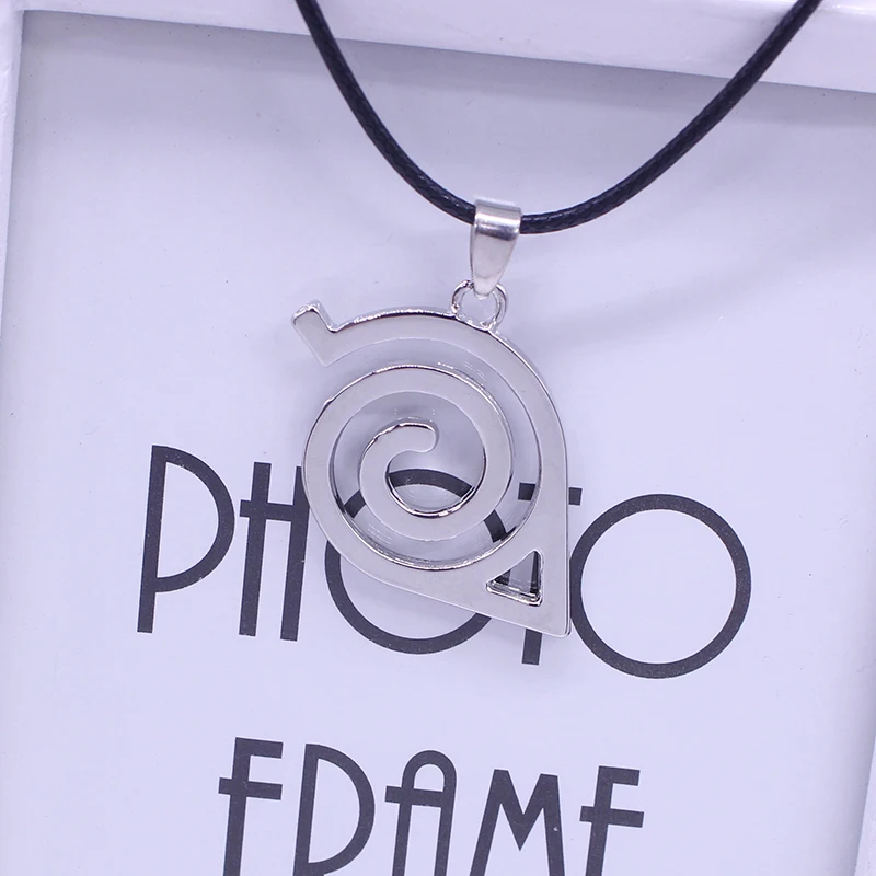 

Hot Selling Anime Naruto Konoha Double Belt Unisex Pendant Necklace Wholesale