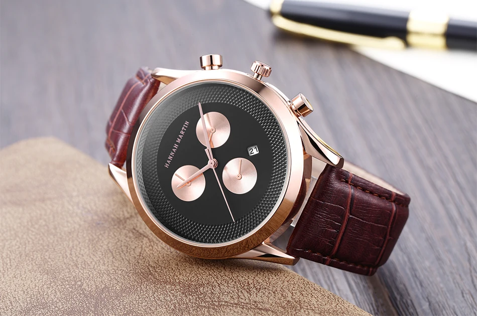 Новинка 2018 дизайнерские Креативные мужские часы с календарем роскошные