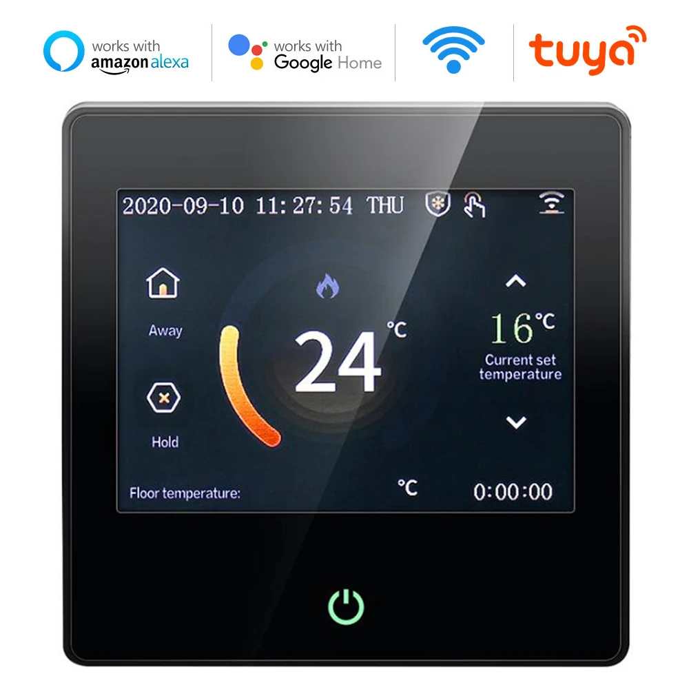 

Tuya WiFi Smart Thermostat Electric Floor Heating Wall Hanging Boiler Home LCD Touch Temperature Remote Control for Alexa
