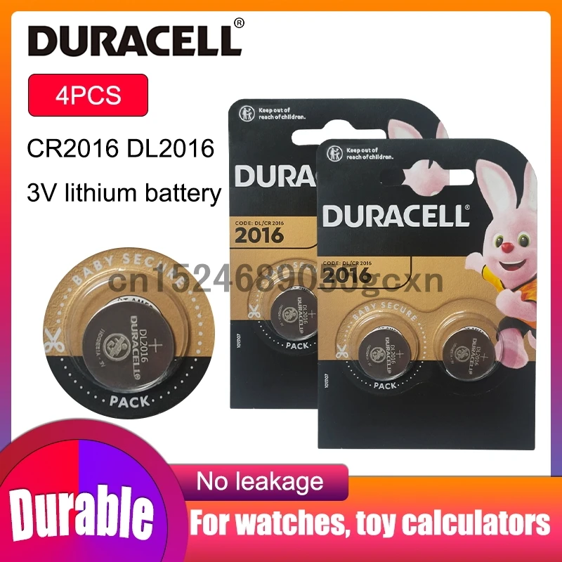 4 шт. оригинальные батарейки для часов DURACELL cr2016 3 в таблетки компьютера cr 2016