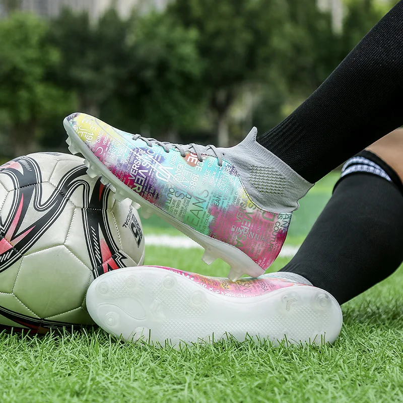Горячая Распродажа Мужская обувь для футбола, большой размер, газон (TF), мужские футбольные бутсы, дышащие детские футбольные бутсы